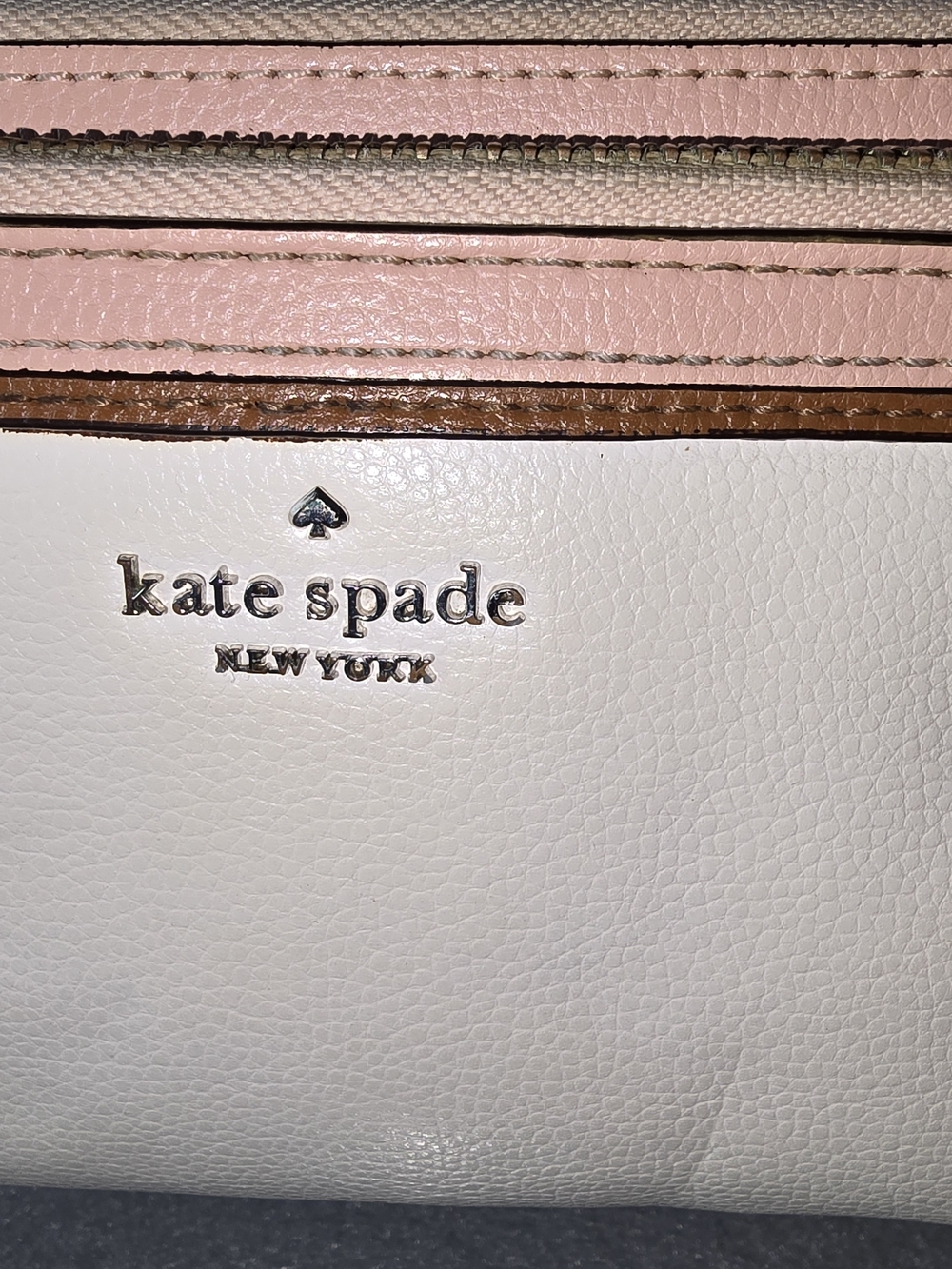 Kate Spade Pink & White Leather Crossbody Wallet Spring colors - Picture 10 of 12